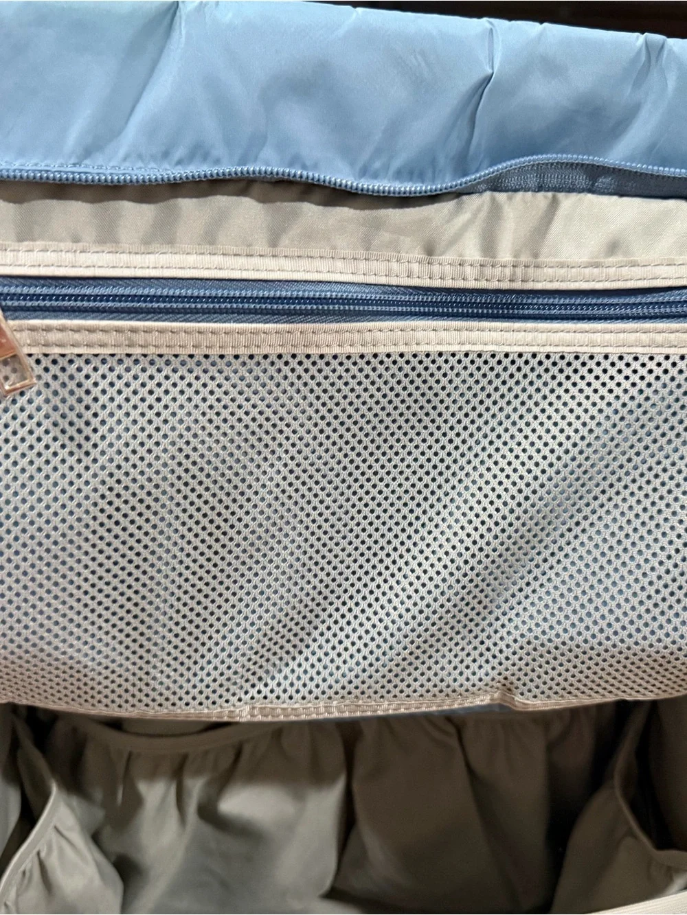 Stylish Slate Blue Quilted & Knit-Texture Baby Bag Backpack HAPP